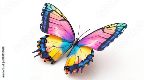 Vibrant butterfly design nature digital art cheerful environment close-up view seamless pattern