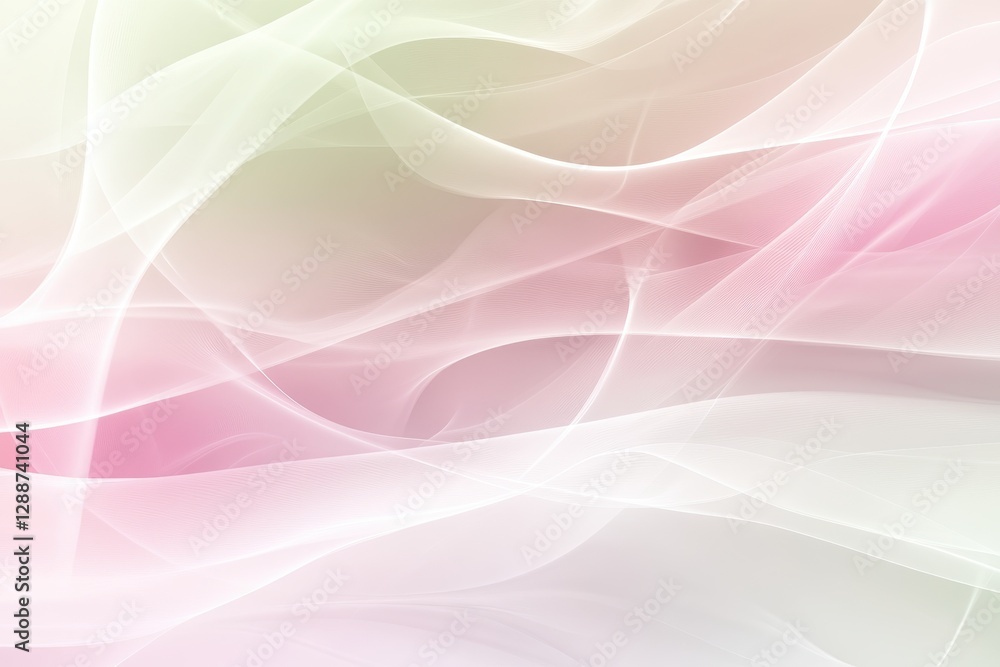 Fototapeta premium Soft Pastel Waves and Flowing Patterns in Gentle Colors