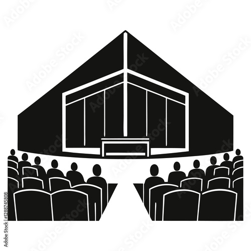 vector of a modern conference center