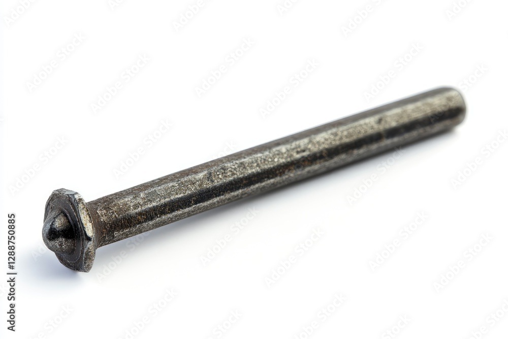 Rusty metal punch tool on white background Rusty metal punch tool on white background