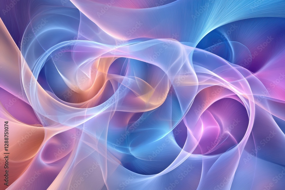 Colorful abstract wave design with soft flowing lines and gradients Colorful abstract wave design with soft flowing lines and gradients