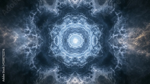 Abstract wall painting renovation featuring intricate patterns and swirling colors, creating a mesmerizing visual effect, artistic expression concept