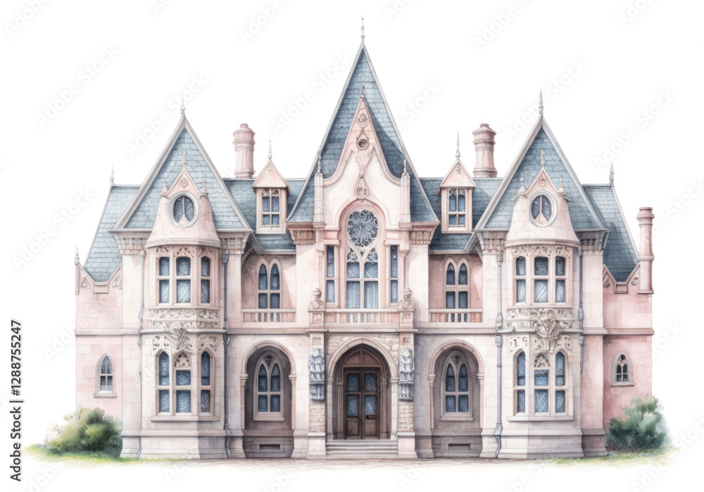 Obraz premium PNG Sculpture Gothic mansion architecture building house.