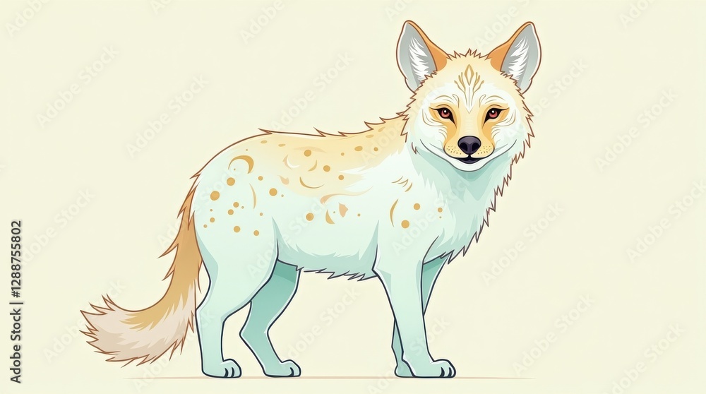 Obraz premium Cute minimal animal easter egg page with pastel colors soft environment whimsical viewpoint