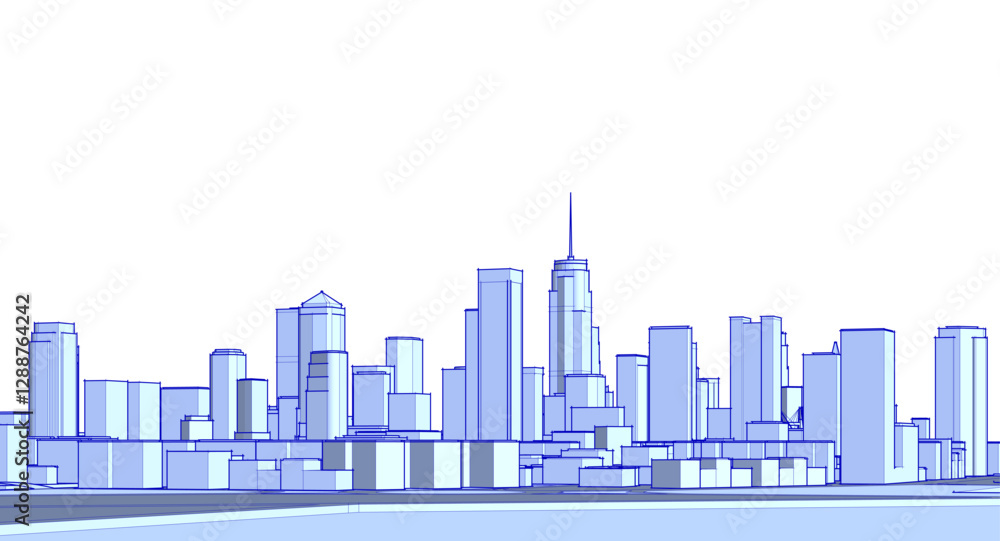 modern city panorama 3d illustration
modern city panorama 3d illustration