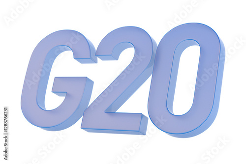 G20 on white background. Is...
