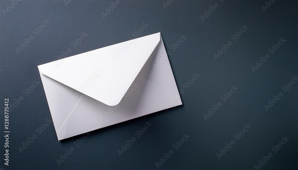 Simple white envelope on dark background for conveying messages and letters Simple white envelope on dark background for conveying messages and letters