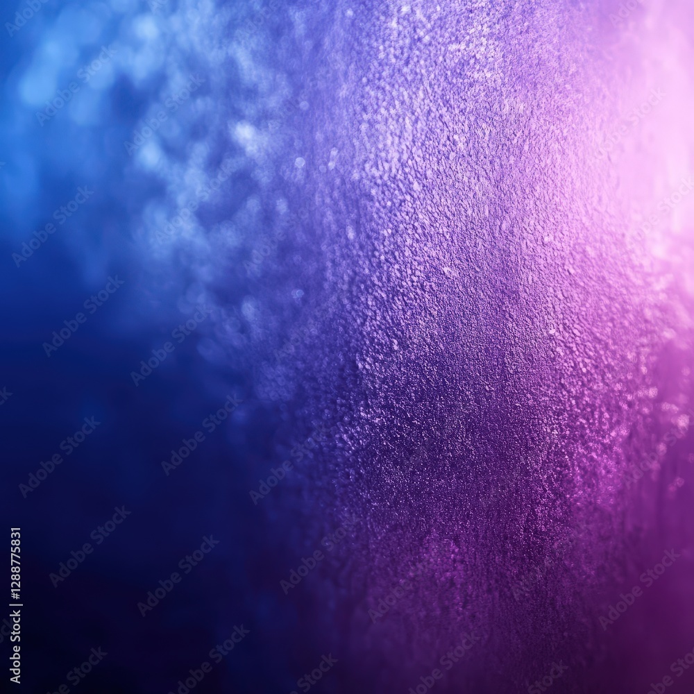 Fototapeta premium A mesmerizing close-up of shimmering purple and blue waters, their textured surface softly blurred into a dreamy, ethereal glow, enshrouded in a delicate layer of light purple mist