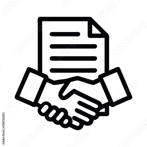 Business registration agreement icon