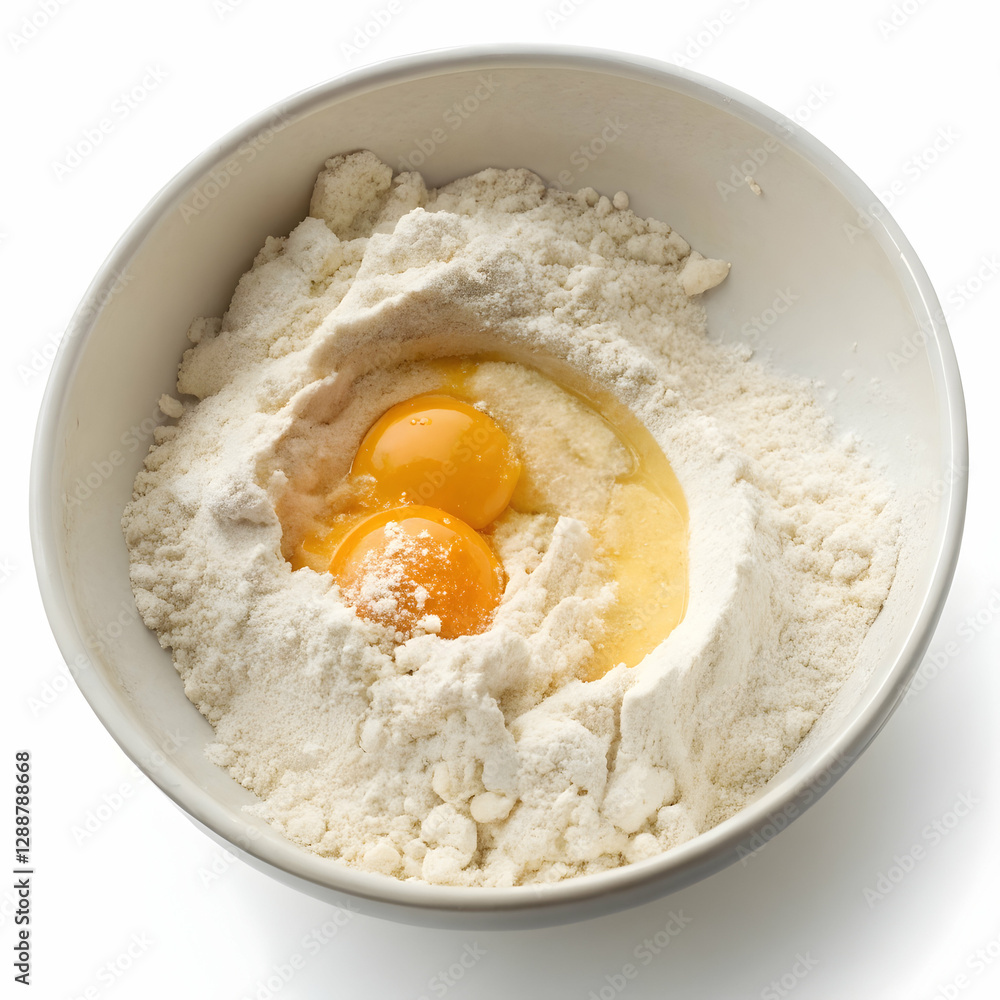 Raw fresh white chicken eggs placed on a stone surface. Raw fresh white chicken eggs placed on a stone surface.