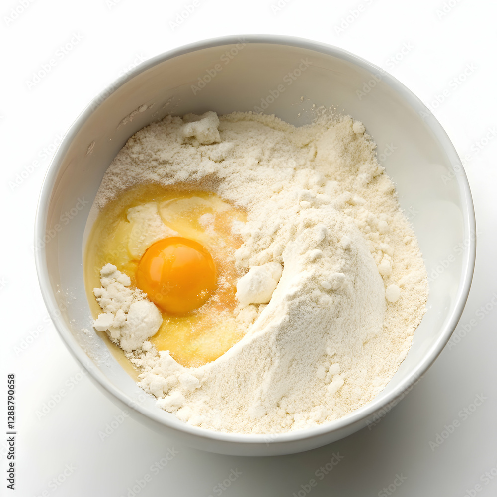 Raw fresh white chicken eggs placed on a stone surface. Raw fresh white chicken eggs placed on a stone surface.