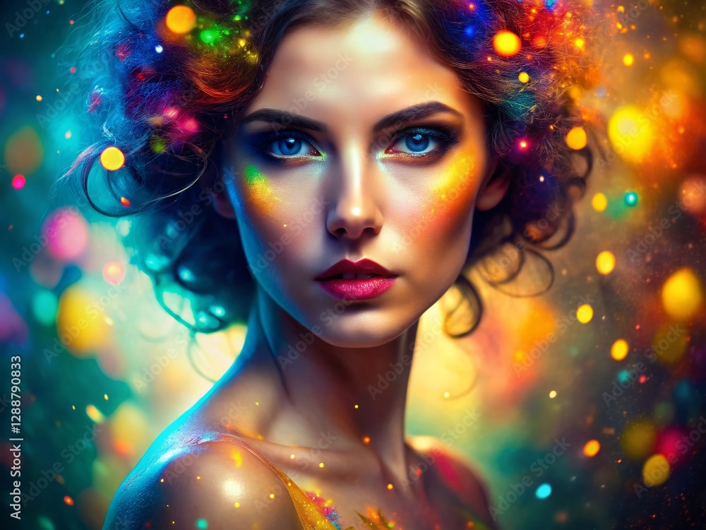 Artistic Bokeh Portrait: Sensual Human Form, Abstract Body Painting, Soft Focus Photography Artistic Bokeh Portrait: Sensual Human Form, Abstract Body Painting, Soft Focus Photography