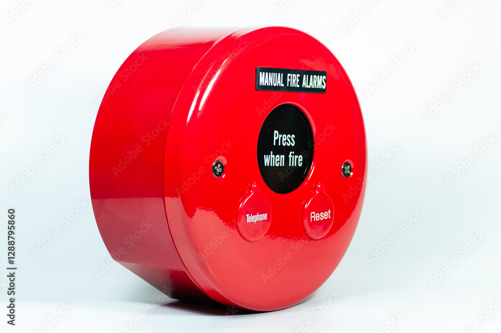 Manual fire alarm with clear instructions for emergency situations in buildings Manual fire alarm with clear instructions for emergency situations in buildings
