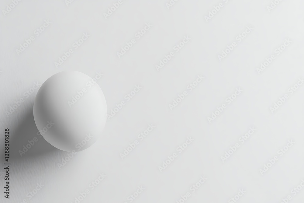 A Single White Egg Against a Clean White Background A Single White Egg Against a Clean White Background