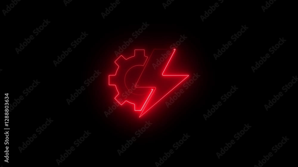 glowing gear and loading arrow bicycle rear speed folding icon isolated on black background. 4K Video motion graphic animation. glowing gear and loading arrow bicycle rear speed folding icon isolated on black background. 4K Video motion graphic animation.