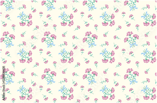 母の日のカーネーションの花束のシームレスパターン
