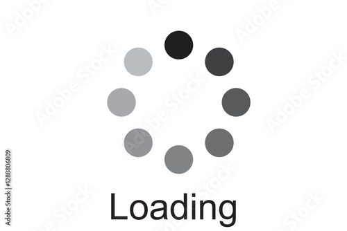 Digital png illustration of loading circle on transparent background photo