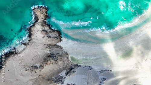 Bandar Sayah on Socotra Island features vibrant turquoise waters and sandy beaches