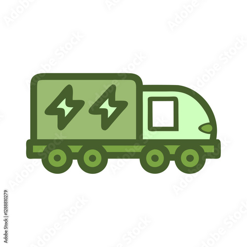 Renewable resources electric vehicle icon