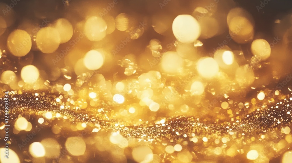 A gold and silver glittery background with a few small circles in the foreground A gold and silver glittery background with a few small circles in the foreground