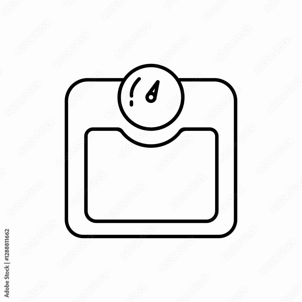 Weighing scale measurement icon vector sign Weighing scale measurement icon vector sign