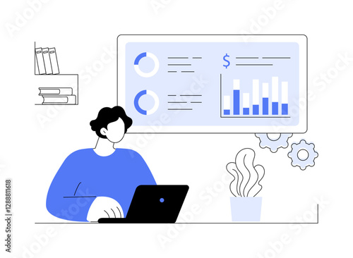 Collecting information isolated cartoon vector illustrations.