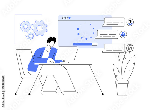 Installation assistance isolated cartoon vector illustrations.
