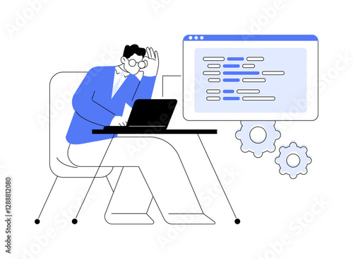 Software audit isolated cartoon vector illustrations.