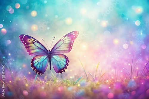 Magical Butterfly Dreamland: Dreamy Light Banner with Copy Space