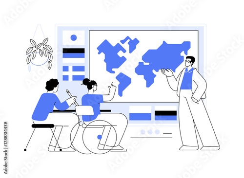 Geography isolated cartoon vector illustrations.