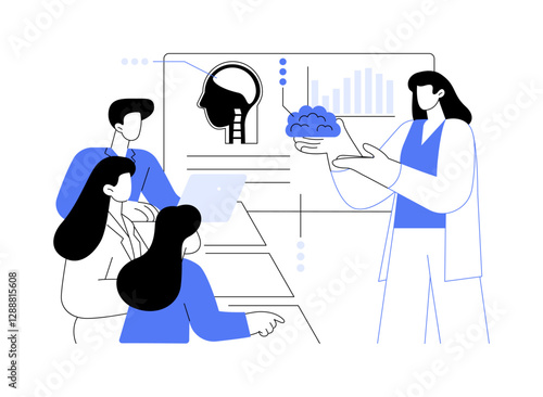 Anatomy lecture isolated cartoon vector illustrations.