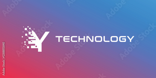 Letter Y logo design for technology