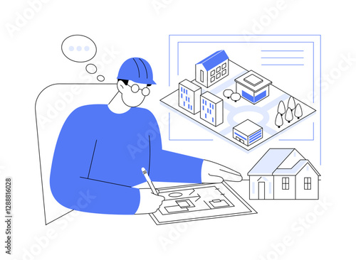 Civil engineering isolated cartoon vector illustrations.