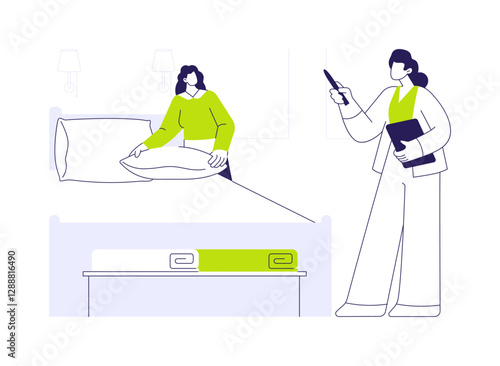 Hotel management abstract concept vector illustration.