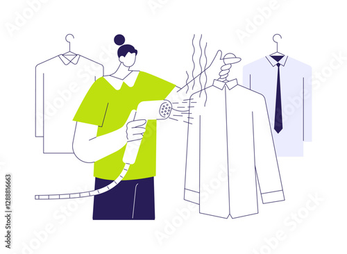 Laundry service abstract concept vector illustration.