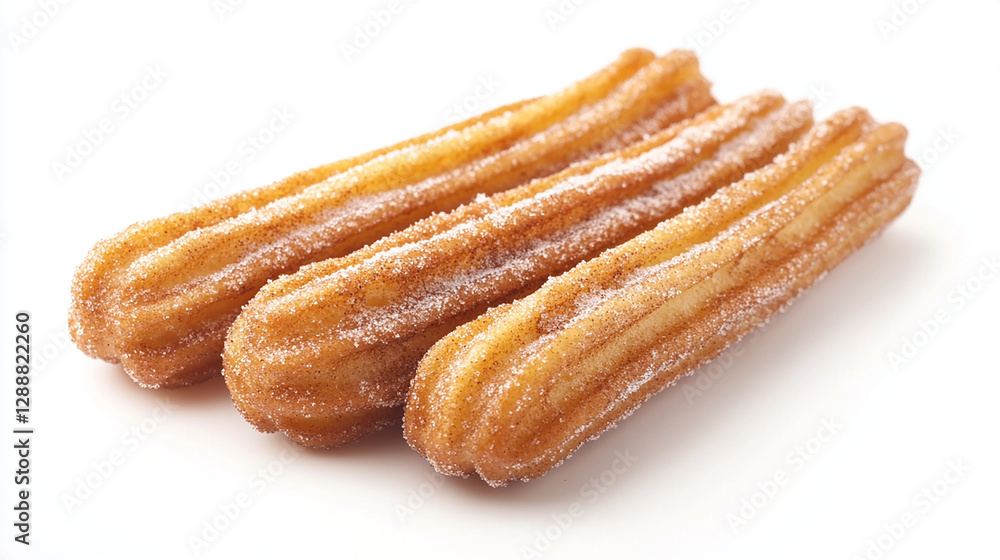 A golden brown churro with a dusting of cinnamon sugar A golden brown churro with a dusting of cinnamon sugar
