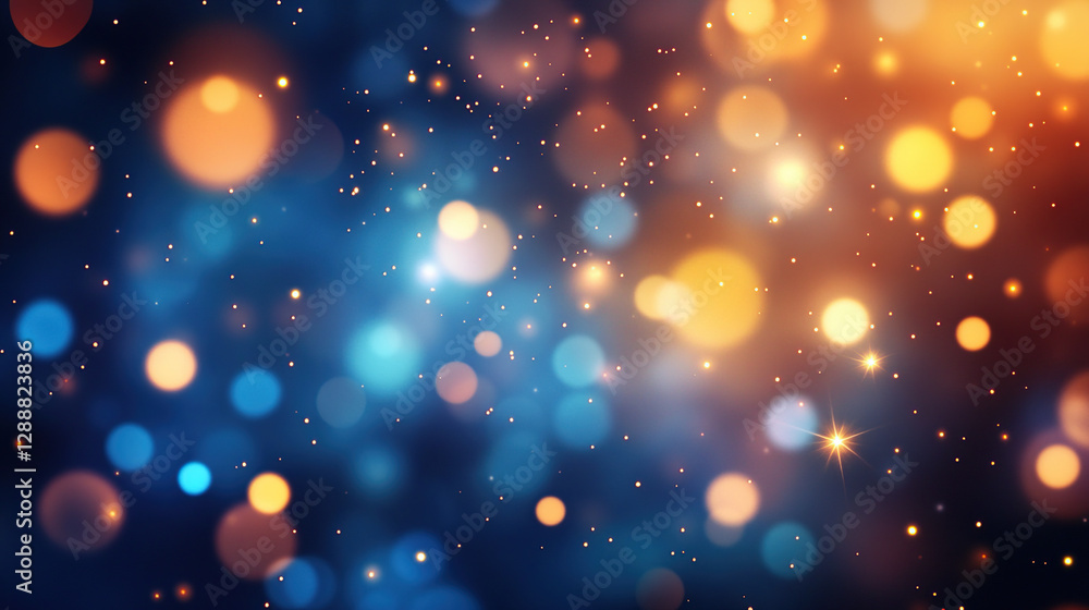 Fototapeta premium Abstract bokeh background with warm and cool tones.