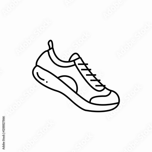 Running shoe sneaker icon vector sign