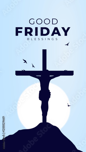 Good friday cultural background for spiritual belief and faith vector. Good Friday post and creatives. Happy Good Friday and Holy Week Flyer Design. 