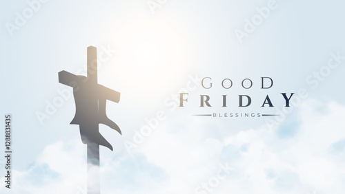 Good friday cultural background for spiritual belief and faith vector. Good Friday post and creatives. Happy Good Friday and Holy Week Flyer Design. 