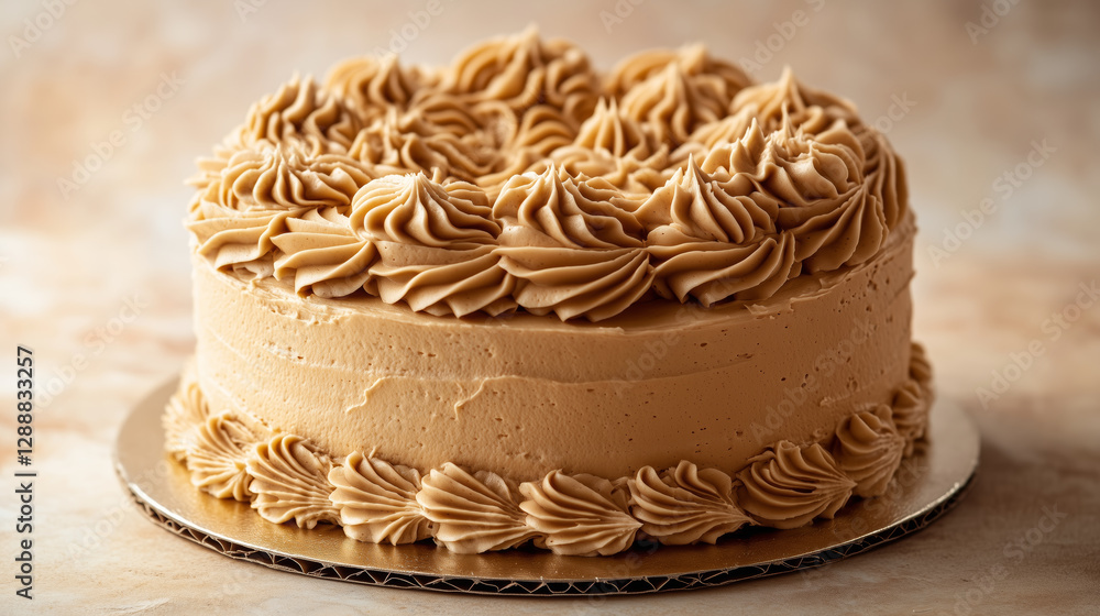 Delicious Chocolate Frosted Cake with Swirls Delicious Chocolate Frosted Cake with Swirls