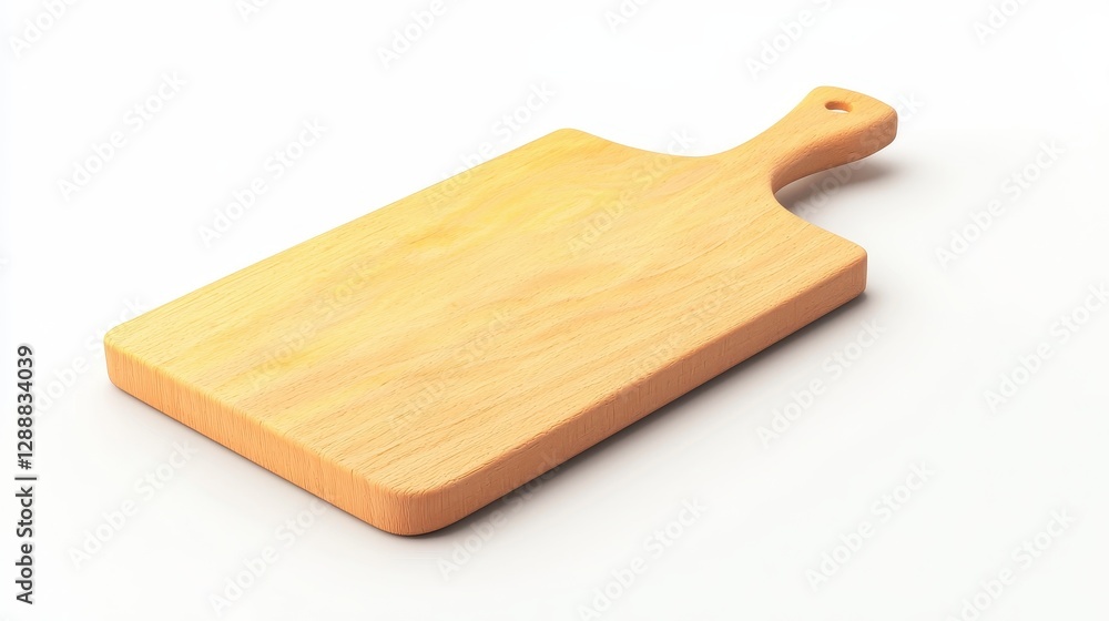 Rustic Wooden Cutting Board with Natural Texture Isolated on White Background for Culinary and Kitchen Use Rustic Wooden Cutting Board with Natural Texture Isolated on White Background for Culinary and Kitchen Use
