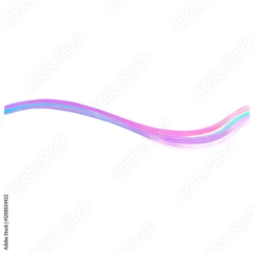 Vibrant Abstract Paint Stroke - Colorful Digital Art Background PNG