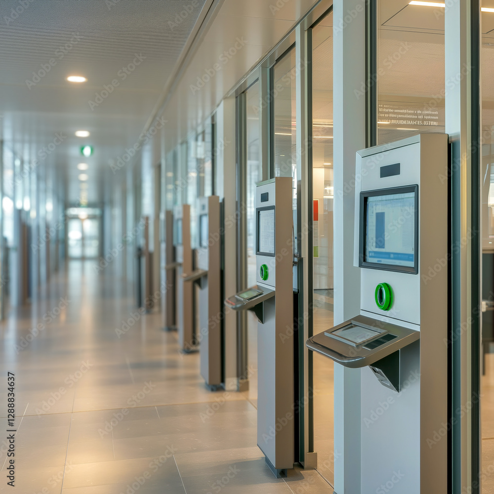 Self passport control terminals in airports Self passport control terminals in airports