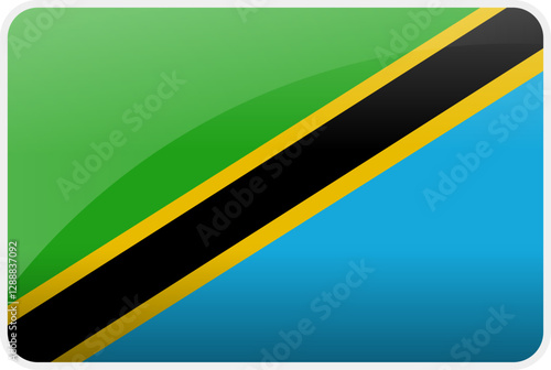 Flag Icon of Tanzania Country,National Vector Flag Iconic Symbol and Colors of Tanzania flag