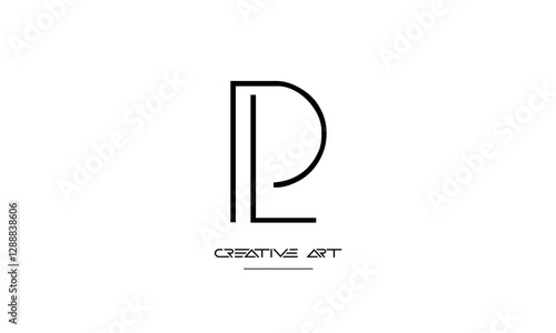 LP, PL, L, P abstract letters logo monogram