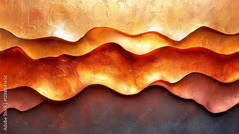Abstract Textured Golden Brown and Red Waves Form Artistic Composition Abstract Textured Golden Brown and Red Waves Form Artistic Composition