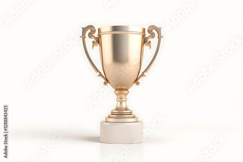 Wallpaper Mural Gold trophy cup isolated on white background
 Torontodigital.ca