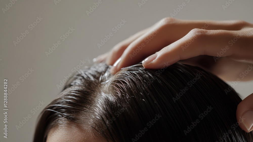 Fototapeta premium Hair restoration session in a luxurious wellness clinic. Featuring expert care and advanced regrowth techniques