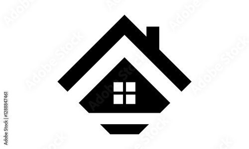 simple home building property logo